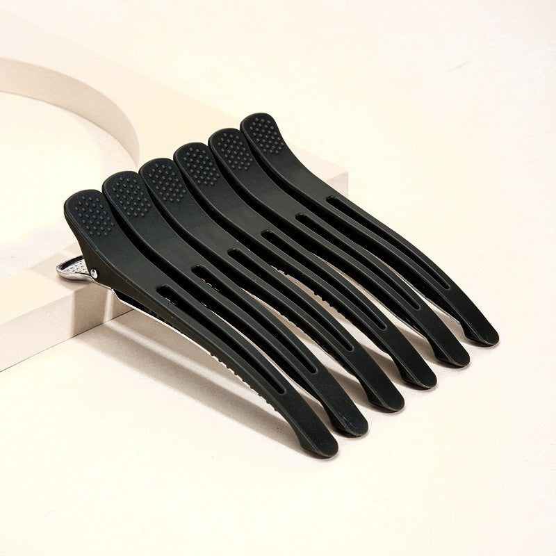 Black Duckbill Hair Clip x6 Pack